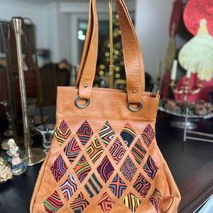 Artisan Tan Multicolor Shoulder Bag